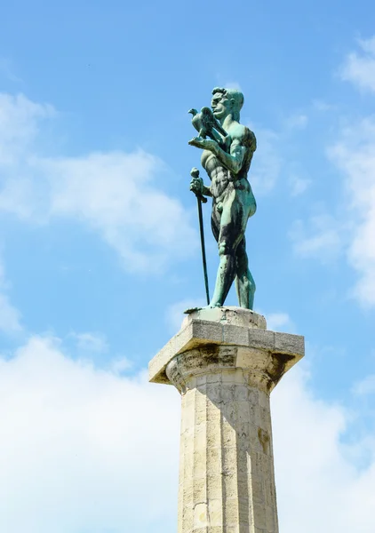 Belgrad anıt kazanan kale kalemegdan - Sırbistan — Stok fotoğraf