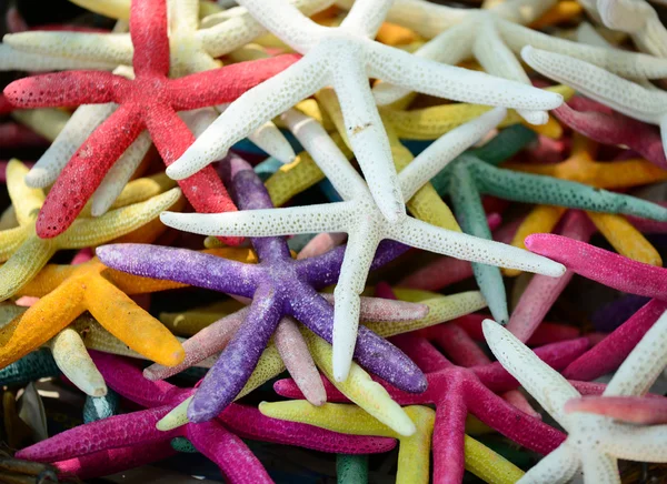 Pilha de estrelas-do-mar coloridas — Fotografia de Stock