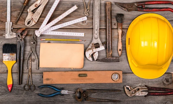 Vintage construction tools background — Stock Photo, Image