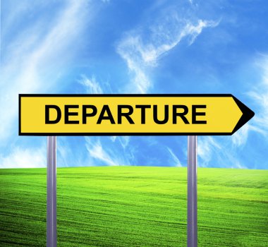 metin - güzel manzara karşı kavramsal ok işareti de