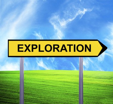 güzel manzara ile metin - ex karşı kavramsal ok işareti