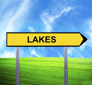 kavramsal ok işareti ile metin - la güzel manzara karşı