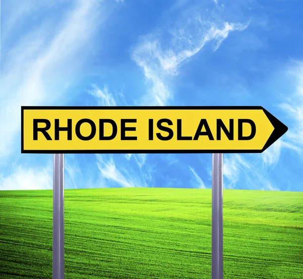 Conceptual arrow sign against beautiful landscape with text - RH — Stock Photo, Image