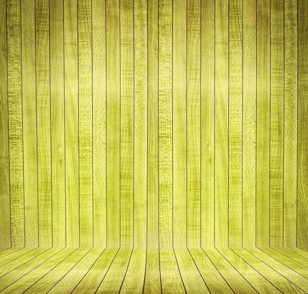黄色の木製フローリングで抽象的なインテリア — ストック写真