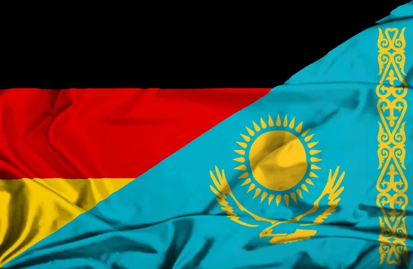 Drapeau du Kazakhstan et de l'Allemagne — Photo