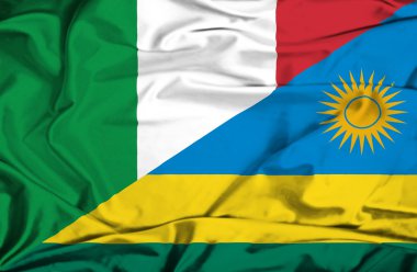 Ruanda ve İtalya bayrağı sallayarak