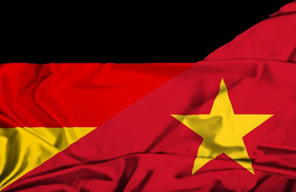 Drapeau du Vietnam et de l'Allemagne — Photo