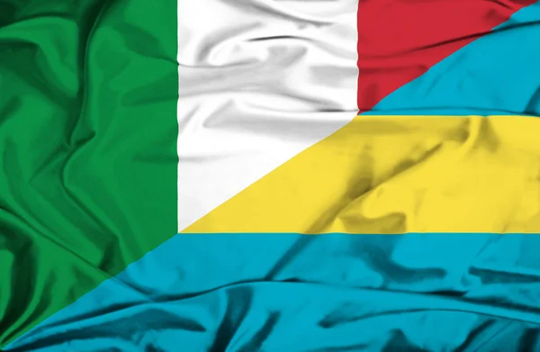 Drapeau des Bahamas et de l'Italie — Photo