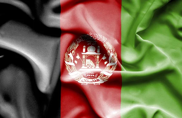 Afghanistan waving flag — Stock Photo, Image