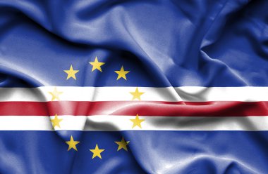 Cape verde dalgalanan bayrak