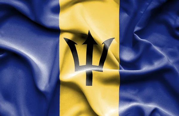 Wapperende vlag van Barbados — Stockfoto