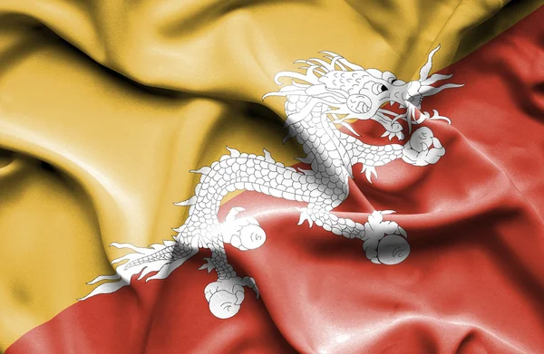 Κυματίζει σημαία του Μπουτάν — Φωτογραφία Αρχείου
