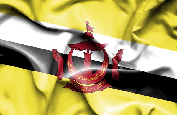 Brunei ondeando bandera — Foto de Stock