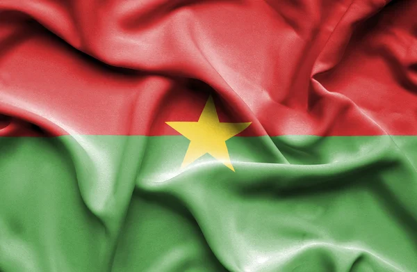 Burkina Faso waving flag — Stock Photo, Image