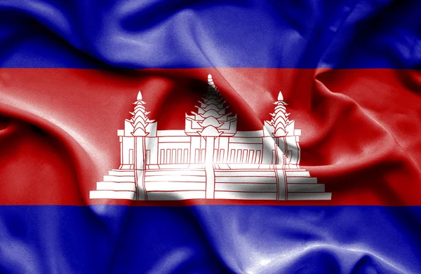 Cambodia waving flag — Stock Photo, Image