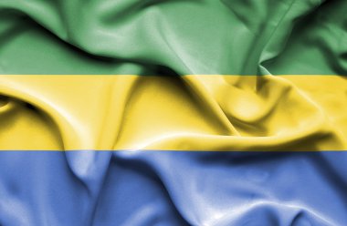 Gabon dalgalanan bayrak