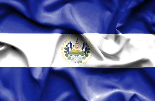 Сальвадор размахивает флагом — стоковое фото
