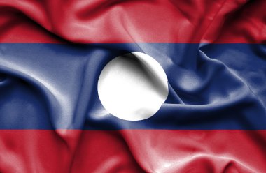 Laos dalgalanan bayrak