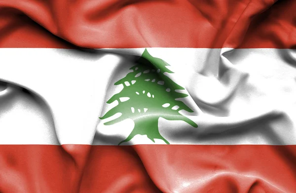 Lebanon waving flag — Stock Photo, Image