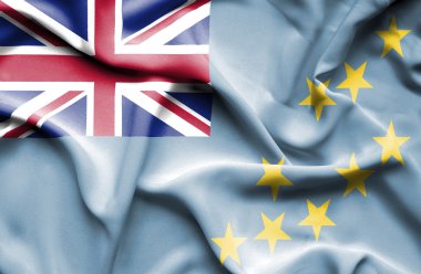 Tuvalu dalgalanan bayrak