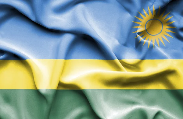 卢旺达挥动国旗 — 图库照片