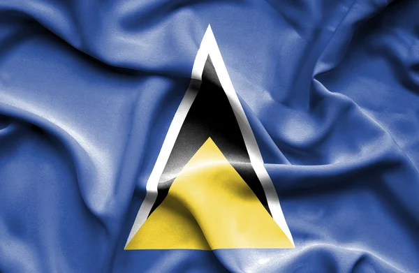 St lucia wuivende vlag — Stockfoto