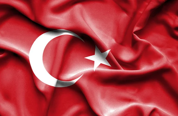 Turkiet viftande flagga — Stockfoto