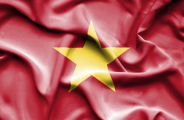 Vietnam melambaikan bendera — Stok Foto