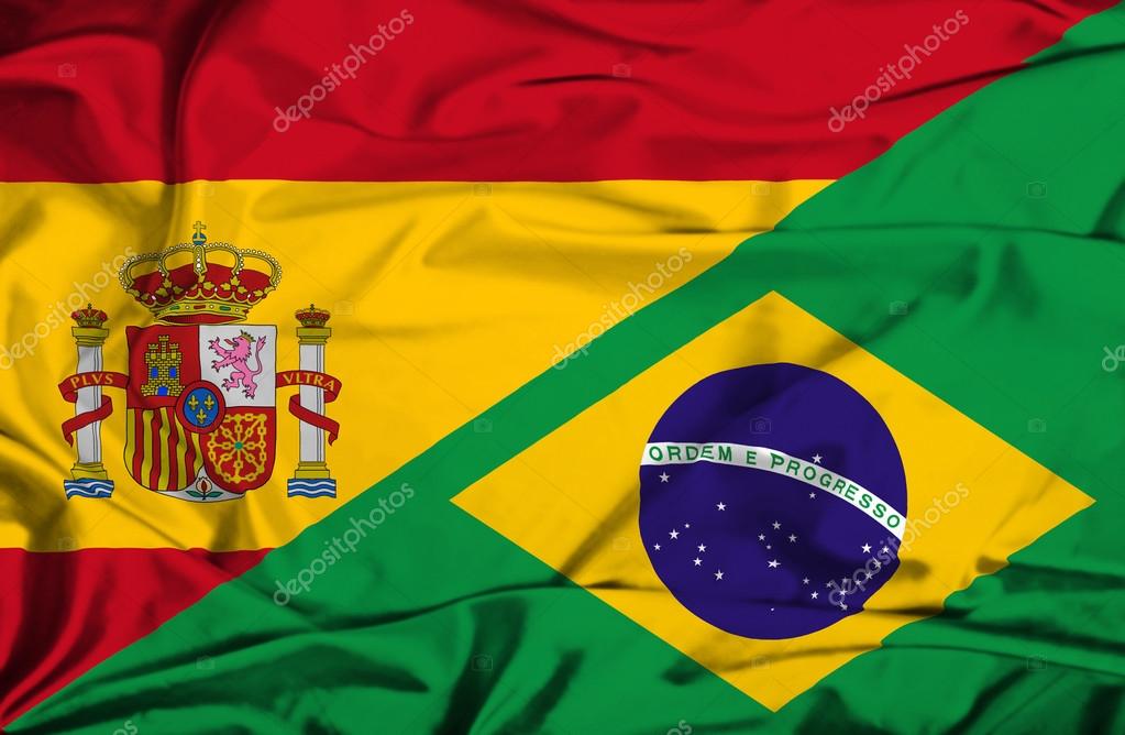 Bandeira da espanha vs brasil