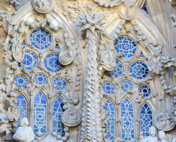 Barcelona, Španělsko - 31. prosince 2015: Detail Sagrada Familia — Stock fotografie