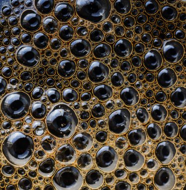 Kahve köpüğü aşırı makro çekim