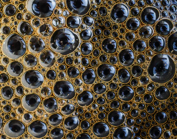 Extreme macro shot of coffee foam — Stock Photo, Image