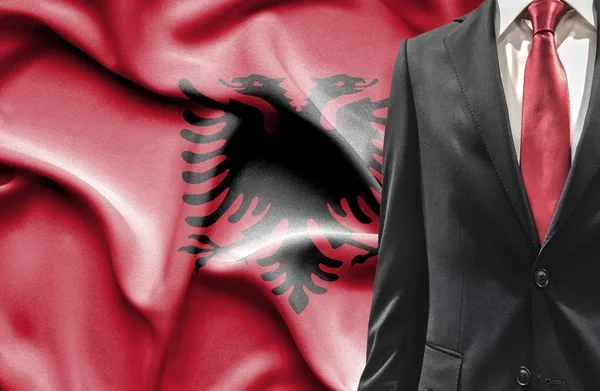 Homme en costume d'Albanie — Photo