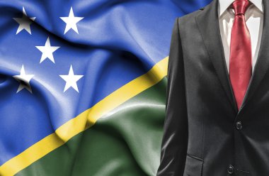 Solomon Adaları gelen takım elbiseli adam