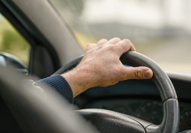 Arabayı süren adam.