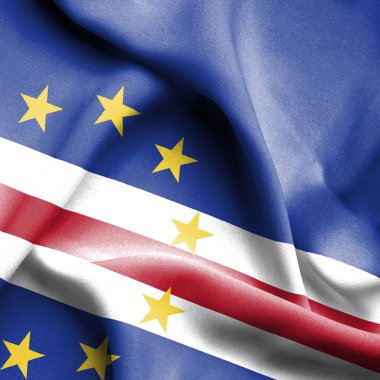 Cape verde dalgalanan bayrak