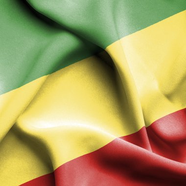 Kongo Cumhuriyeti dalgalanan bayrak