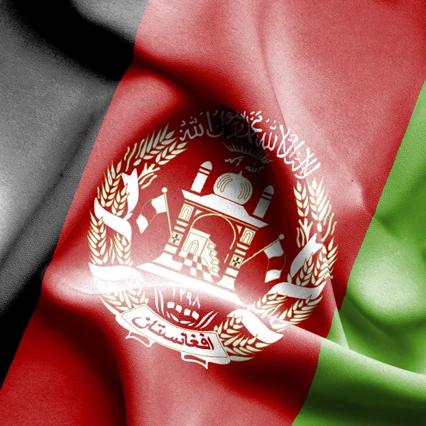 Afghanistan waving flag — Stock Photo, Image