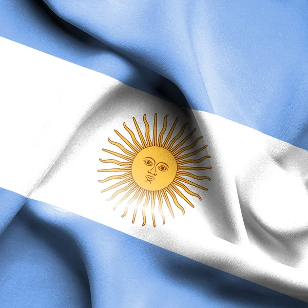 Wuivende vlag Argentinië — Stockfoto