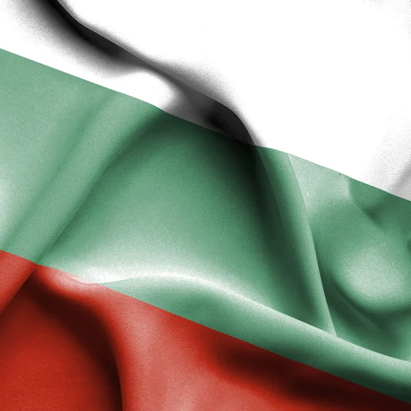 Bulharsko vlající vlajka — Stock fotografie