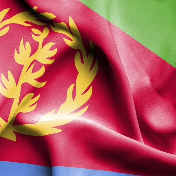 Eritrea vlající vlajka — Stock fotografie