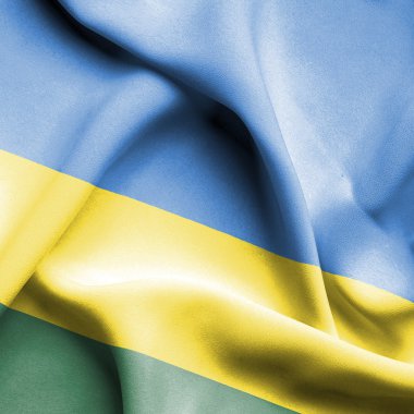 Ruanda dalgalanan bayrak