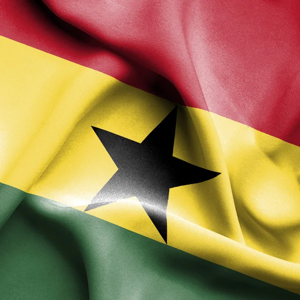 Ghana waving flag — Stock Photo, Image