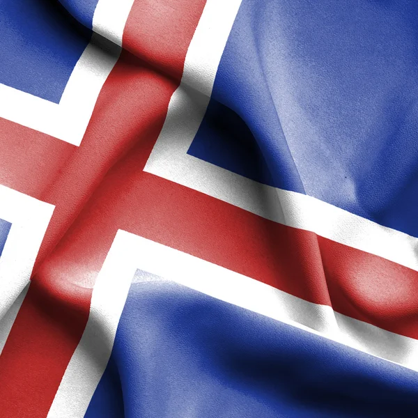 Islandia ondeando bandera — Foto de Stock