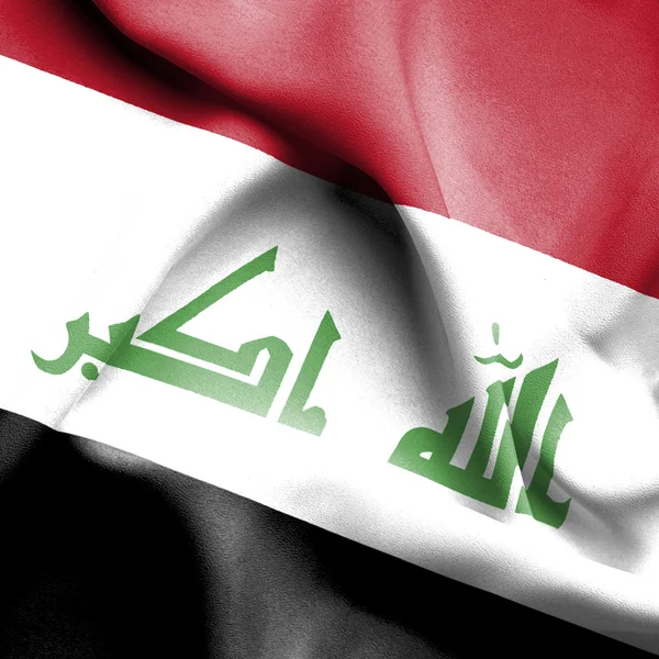 Irak schwenkt Flagge — Stockfoto