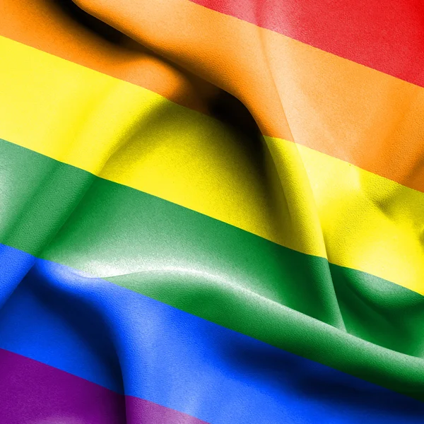 LGBT wuivende vlag — Stockfoto