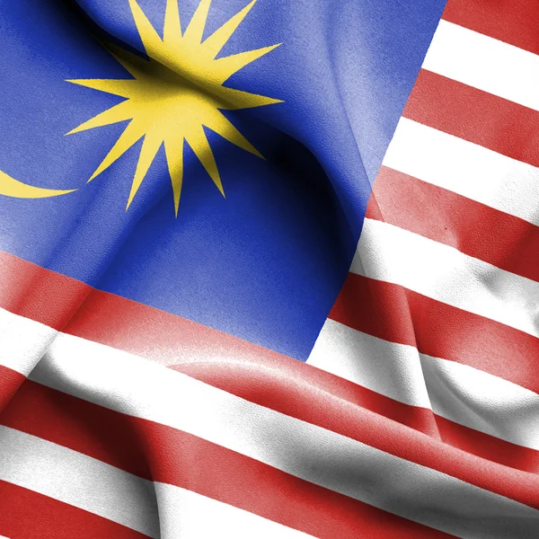 Malaysia waving flag — Stock Photo, Image