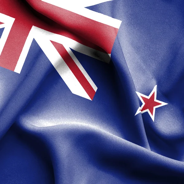 Nový Zéland vlající vlajka — Stock fotografie