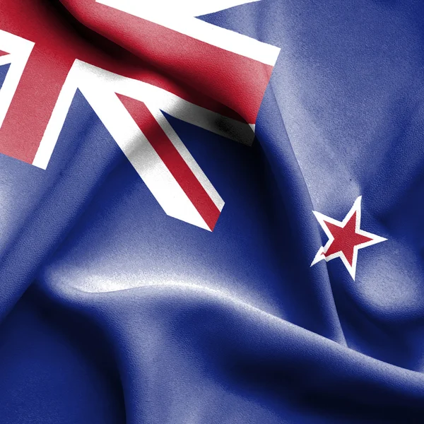 New Zealand waving flag — Stock Photo, Image