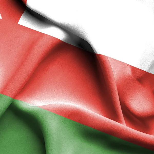 Vlající vlajka Ománu — Stock fotografie